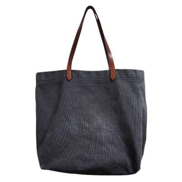 Madewell Gray Tote Bag with Leather Handles - Picture 2 of 13